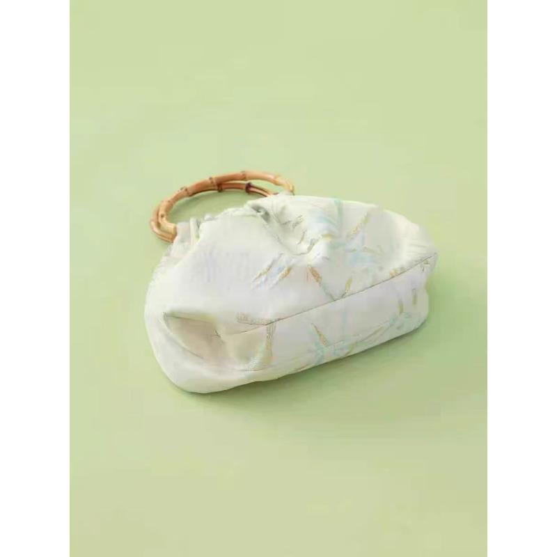 

Natural and blueShu Spring bamboo traces, new Chinese jacquard bamboo handbag, Guofeng cheongsam bag with handbag