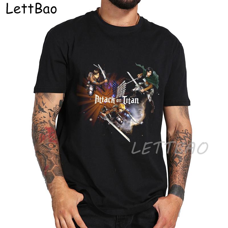 Mężczyźni Kawaii The Survey Corps koszulki z nadrukami japońskie anime atak na tytana T Shirt śmieszne