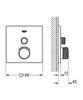 Mitigeur Thermostatique - Grohe - Grohtherm SmartControl - Chrome - 1 Sortie - Économie D'eau