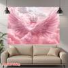 2D Aesthetic Pink Clouds Banner, Angel Wings & Crown Party Decor