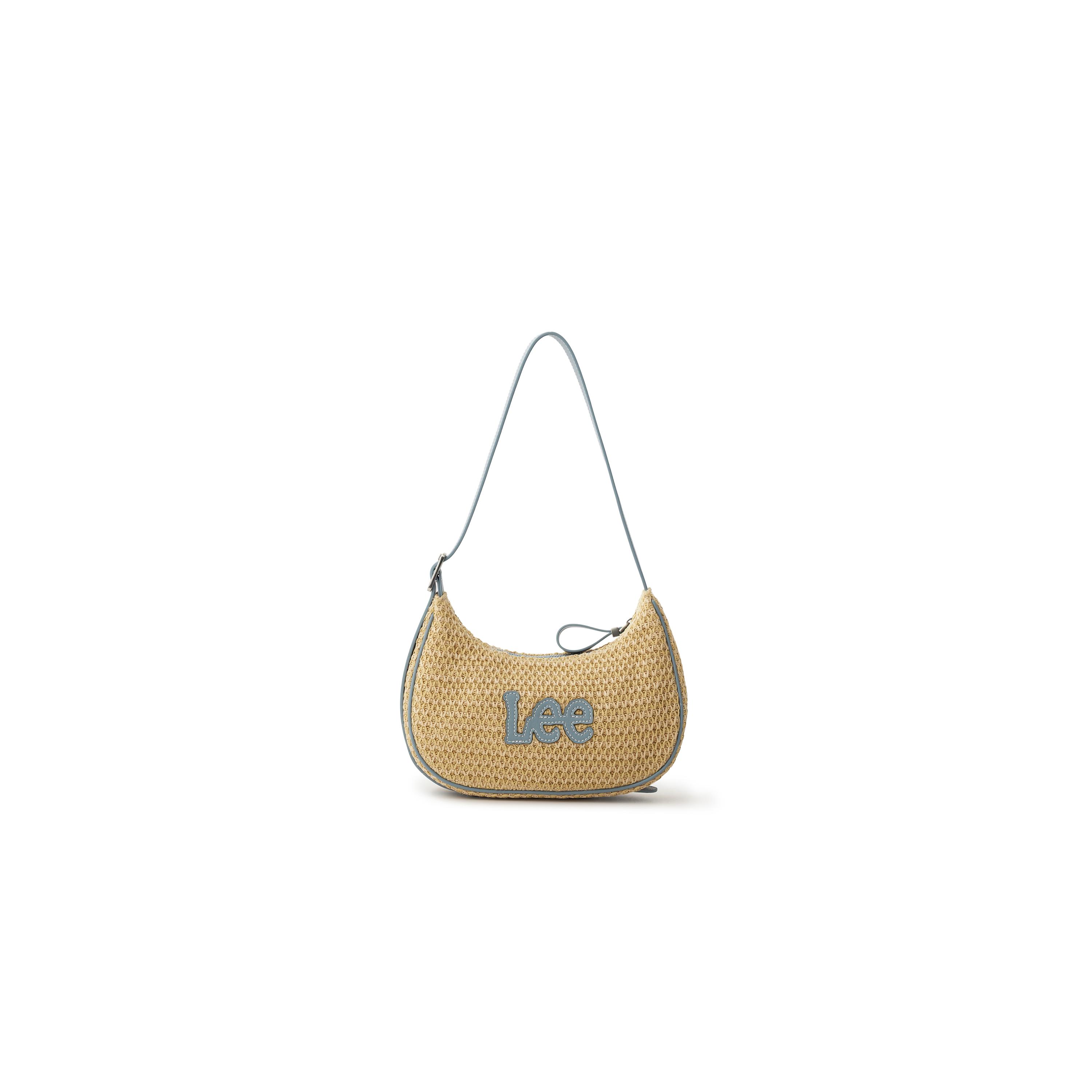 

New Lee Straw Woven Underarm Shoulder Bag Regular Women s Khaki & Blue & Black & White LE250126M-506 26.4*6.6*14.0CM