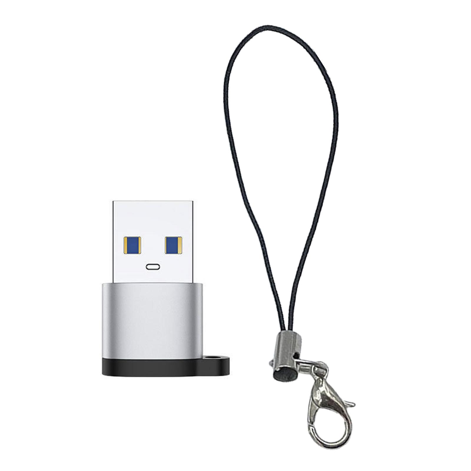 Адаптер-конвертер USB C Female to USB A Male для быстрой зарядки и передачи данных — фото 3