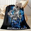Ronaldo's Powerful Cristiano Celebration Blanket Durable Comfort Perfect for Bed Office Picnics Four Seasons Universal Modern