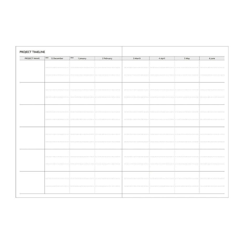 Planner 2026 Schedule March 2026 Weekly Weekly Vertical Souple Plus Lamp Black EDiT Book, Start, Notebook, Semi-A5, Three-Part Layout, 26SDR-ETH01-BK