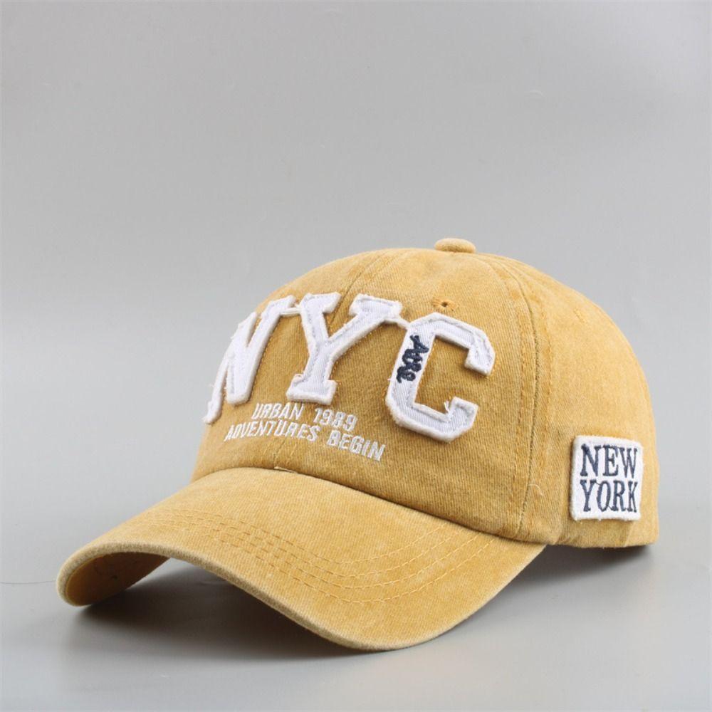 NEW YORK NYC Embroidery Baseball Cap Washed Snapback Baseball Cap For Man Women Outdoor Sports