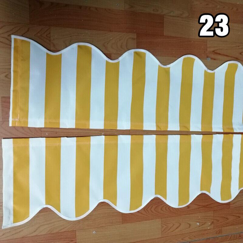 Tendalino Ondulato Impermeabile Tenda Parasole Tenda da Patio Sostituzione Banner Negozio Telo Tenda Parasole Durevole Strisce Grigio Beige