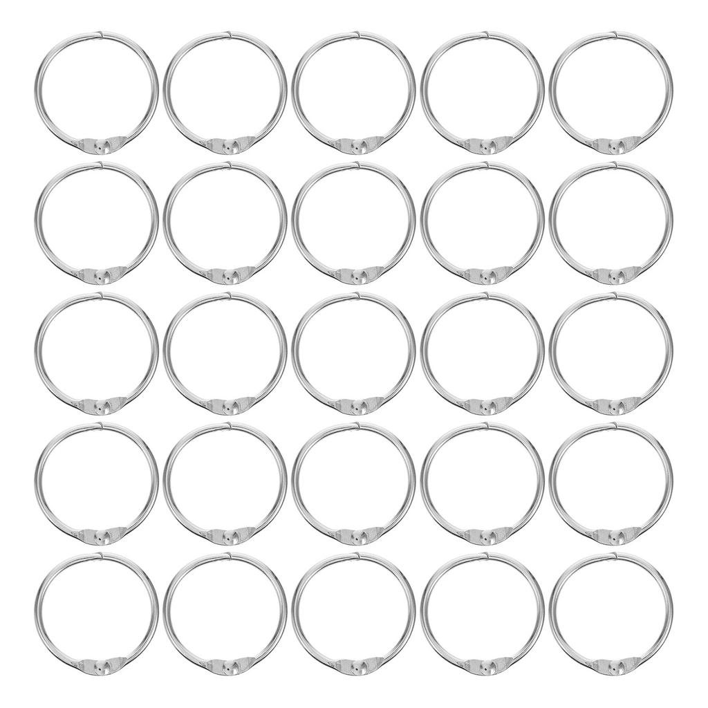 100Pcs Iron Book Binder Rings Openable Loose Leaf Rings for Office School Document Binding Photo Album Flashcards