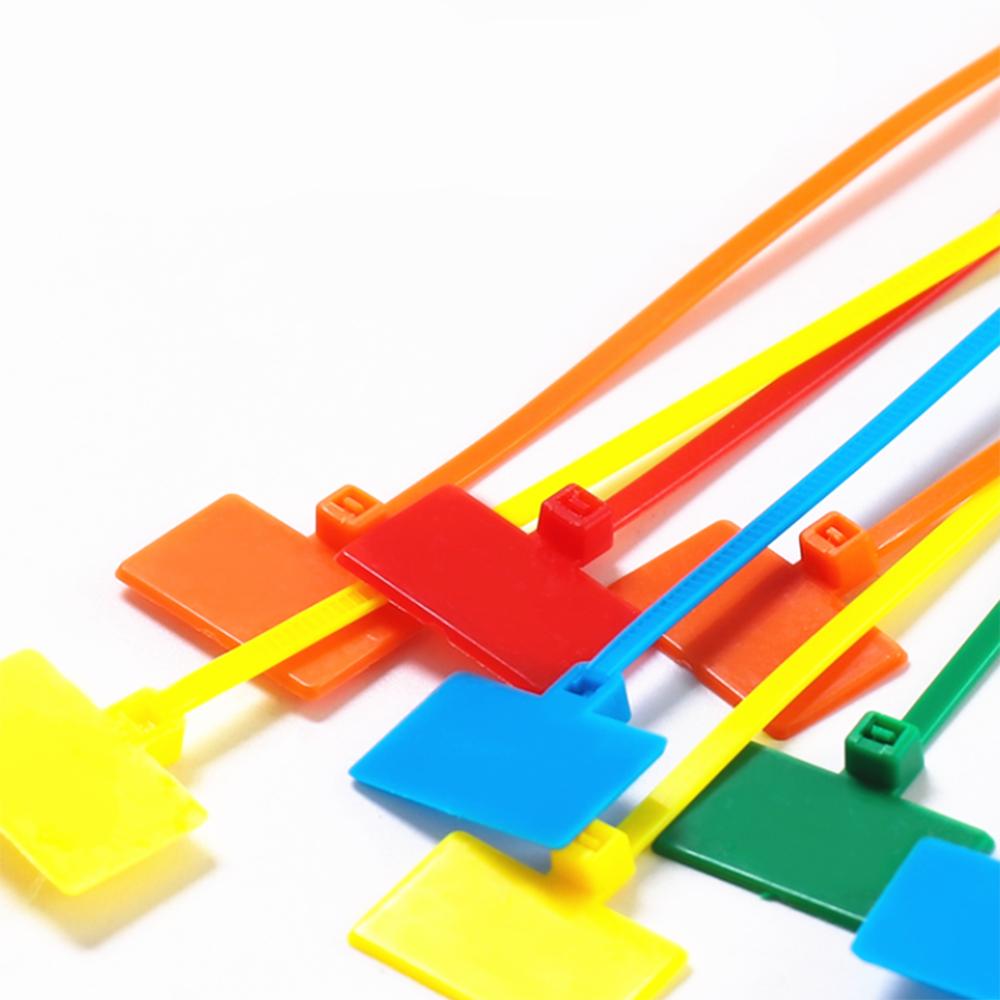 4*150mm Easy Mark Nylon Loop Plastic Cable Winder Wire Ties Tag Labels