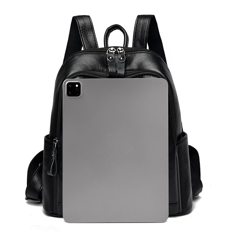 Fashionable PU Leather Backpack with Adjustable Shoulder Straps Simple Design Suitable for Daily Use Travel Shopping and Other Scenarios