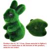 1-20PCS 3D Realistic Easter Bunny Green Foam Flocking Moss Rabbit Craft Ornament Gardening Decor Spring Home Decoration