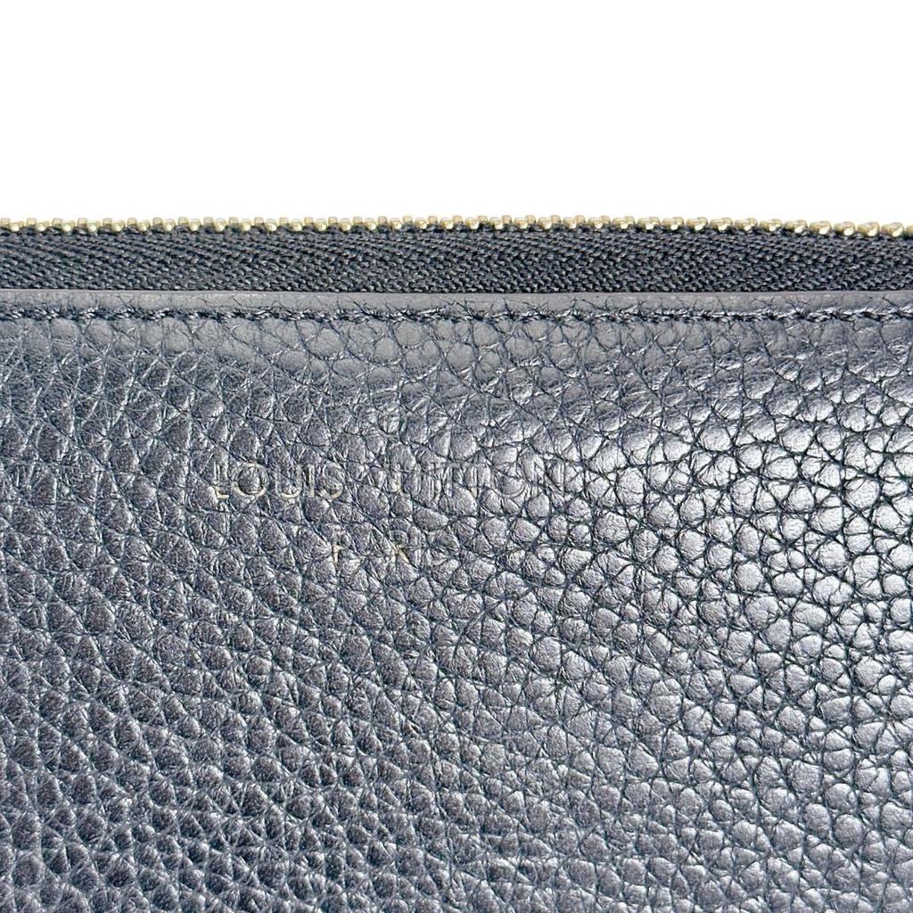 LOUIS VUITTON Taurillon Clemence L-shaped fastener purse leather Noir Used
