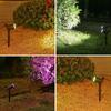 9LED Solar Garden Spotlights Outdoor RGB Landscape Lamp with Waterproof Dimmable Brightness Control for Yard Pathways & Driveway