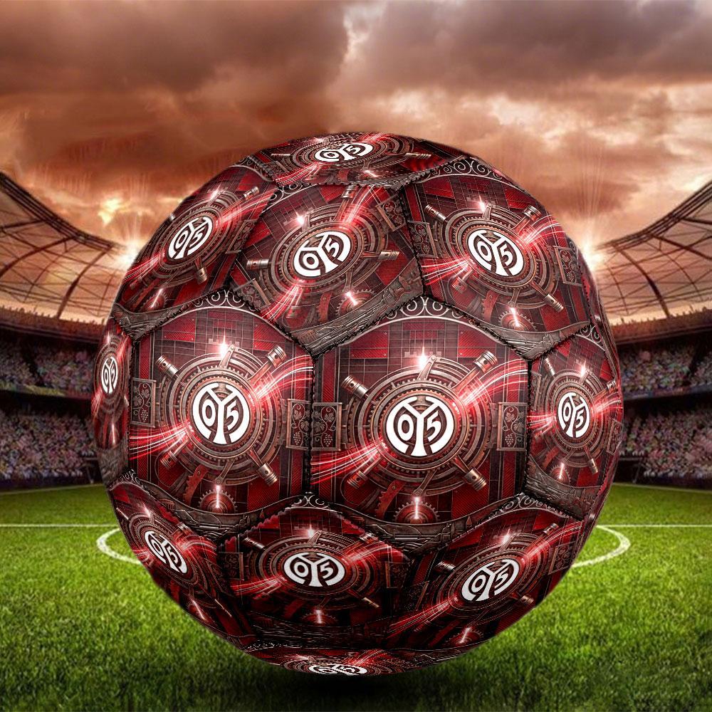 05 1FSV Mainz 05 Größe 5 Fußball, Standard-Spielball für Sportspiele und Mannschaftstraining, Ideales Geschenk für Fußballfans