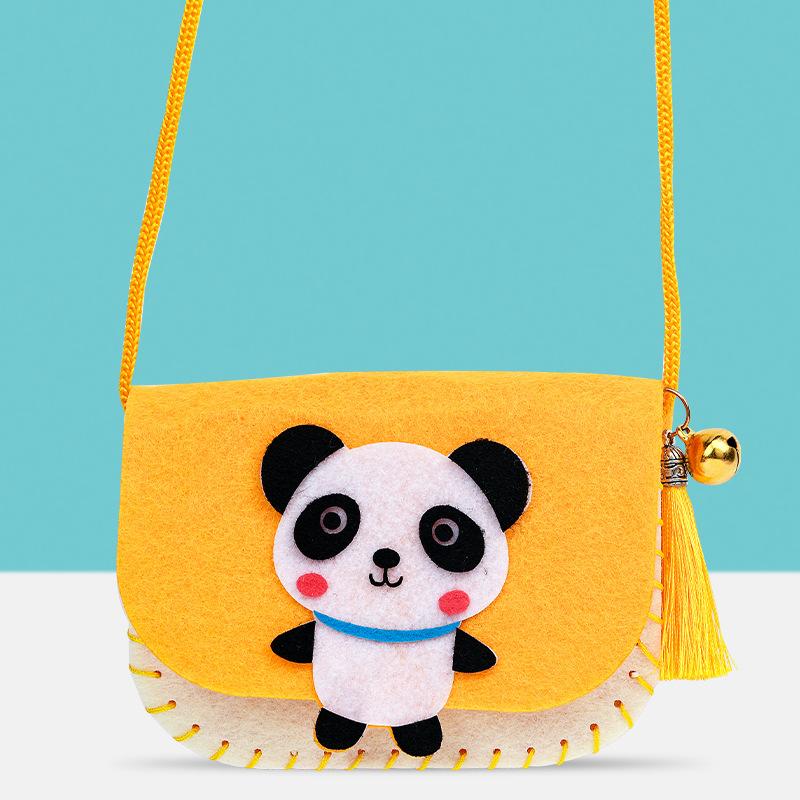 DIY-Schultertasche aus Vliesstoff – Nähset für Kinder – Handgefertigte Umhängetasche mit Nadel und Faden – Geschenkidee für Mädchen zum Geburtstag