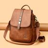 Faux Leather Backpack for Women Vintage Mini Bag with Adjustable Strap Crossbody Design