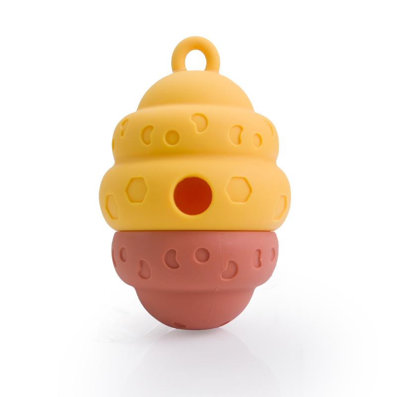 

Silicone Pet Slow Food Dispenser, Rocket Pet Chewing and Grinding Teeth, Educational Interactive Pet Toy, Berry Silicone Leaky Food Dispenser жёлтый/красный