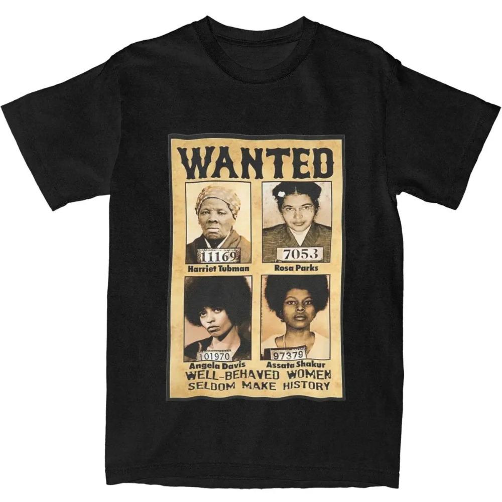 

Требуются хорошо воспитанные женщины, которые редко творят историю. Рубашка, аксессуары для мужчин и женщин, хлопковая новинка, футболка, одежда для взрослых XXXXXL чёрный