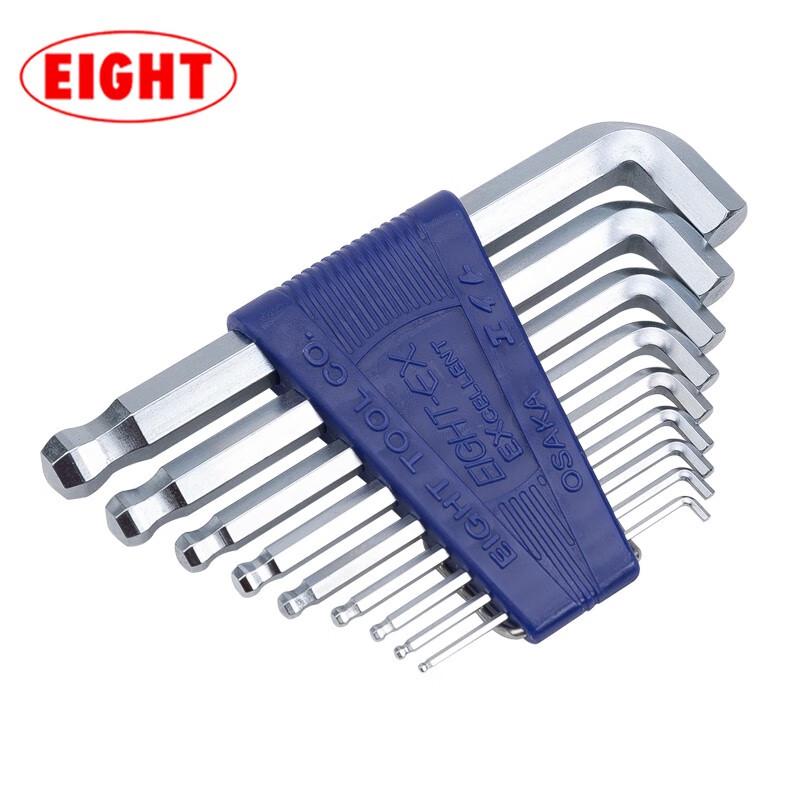EIGHT 9-Piece Metric Hex Key Set 1.5-10mm