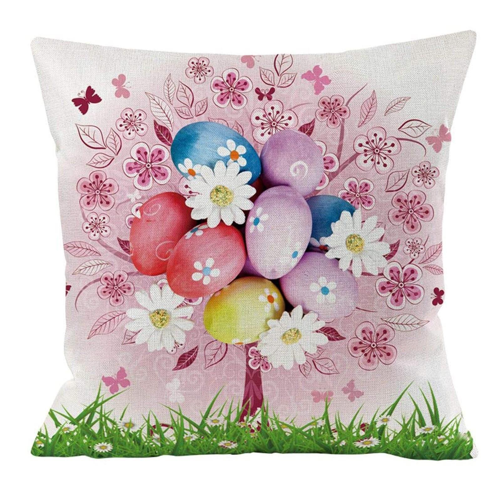 

Easter Print Cases Linen Sofa Cushion Cover Home Decor зелёный