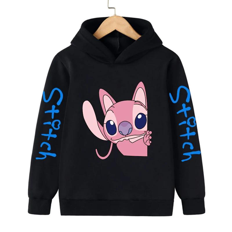 Nuovo Felpa Cool Stitch Bambini Vestiti Cartoni Animati Bambina Bambino Lilo e Stitch Felpa Manga con Cappuccio Top Casual per Bebè