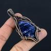 Sodalite Pendant, Gemstone 999 Copper Wire Wrapped Jewelry Pendant, Handmade Jewelry Birthstone Pendant, Gift For Him