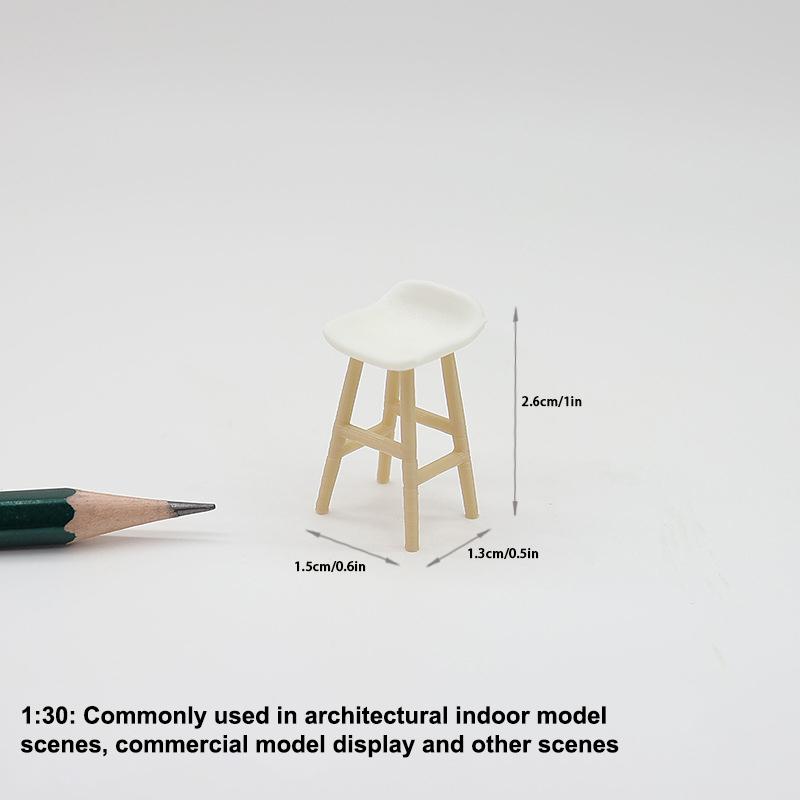 

Dollhouse Simulation High-Legged Round Table Bar Chair Model Dollhouse Mini Furniture Toys Dolls House Living Scene Decoration