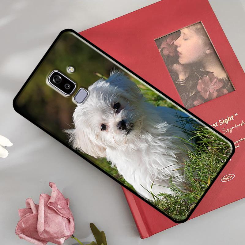 Maltese Dog Puppies Case For Samsung Galaxy J7 J5 J1 J3 2016 A3 A5 2017 A6 A7 A8 A9 J8 2018 J4 J6 Plus Coque