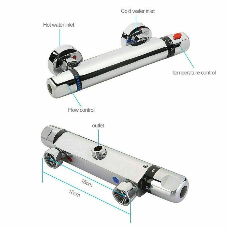 Thermostatische Duscharmatur Mischventil Thermostatarmaturen Dusche Badezimmer Kombination Wasser Mischbatterie Badewannenarmatur Mit Griff