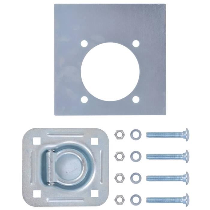 VidaXL Anneau d'arrimage pour remorque 6 pcs Acier galvanisé 2000 kg