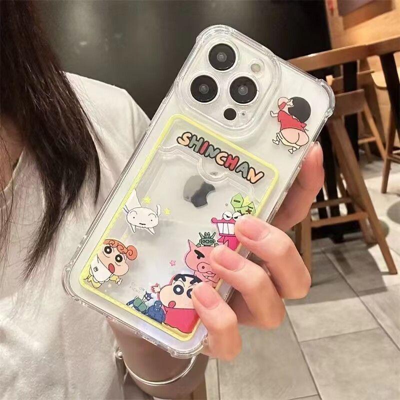 

Shin-chan Card Holder Case for Apple 17 Pro Max - Fits Cards, Compatible with 14, 15, 16, and 17 Models, Soft Finish, Ideal for Couples. iPhone 12 Pro Max