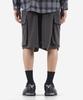 Beokeuldaun Comfort Big Pocket One-Pleat Wide Bermuda Cargo Sweatpants (Charcoal)