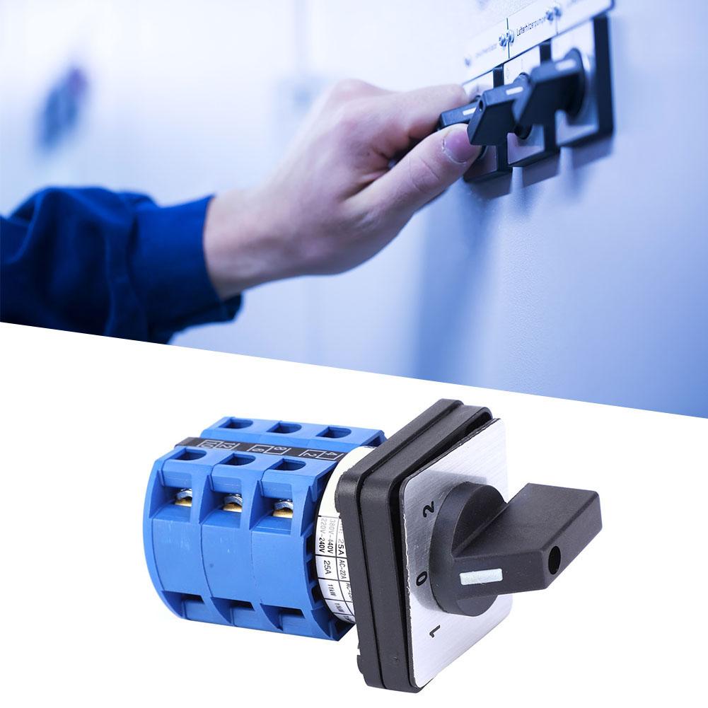 BERM BEM28253 D303 Universeller Umschalter 690V 25A 3 Positionen Wahlschalter Dreh-Nockenschalter