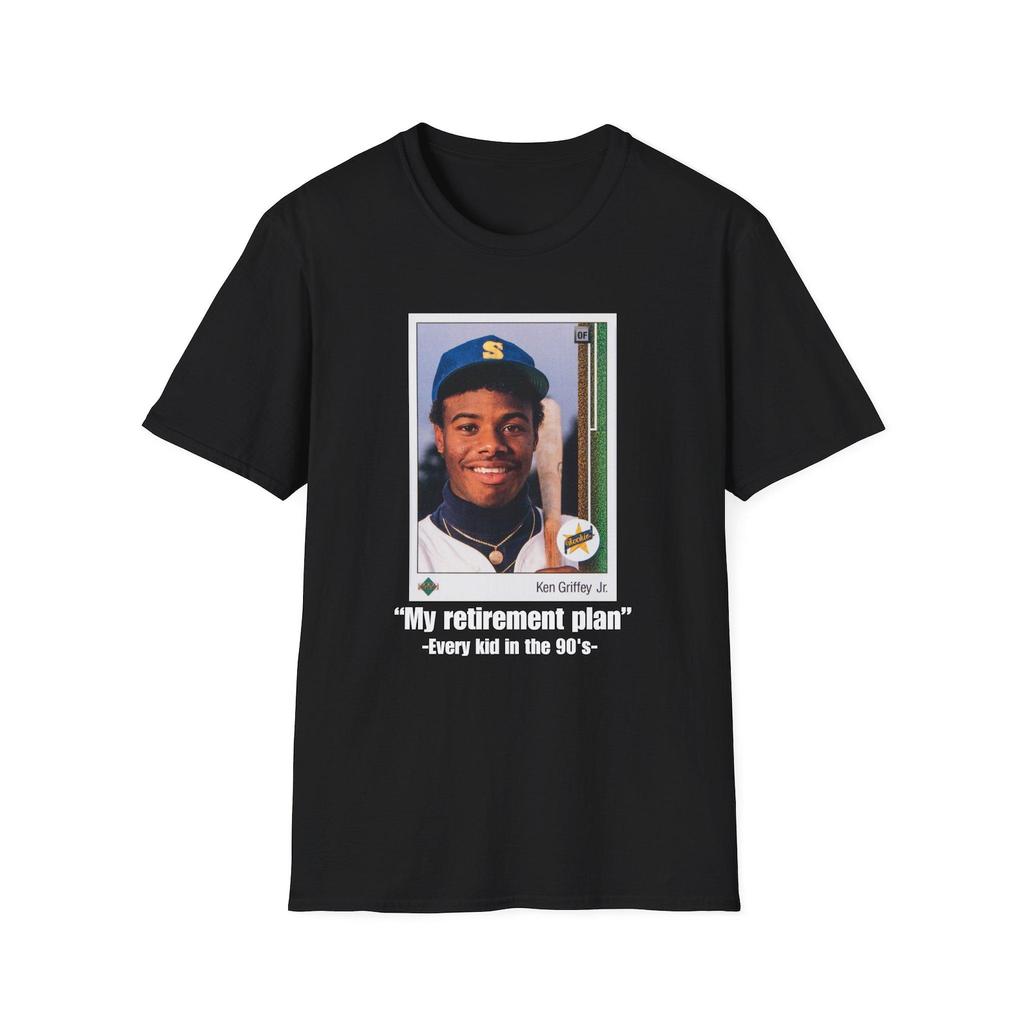 Ken Griffey Jr Rookie Card shirt - Unisex Softstyle funny 90s kid T shirt Ken Griffey Jr upper deck parody T shirt