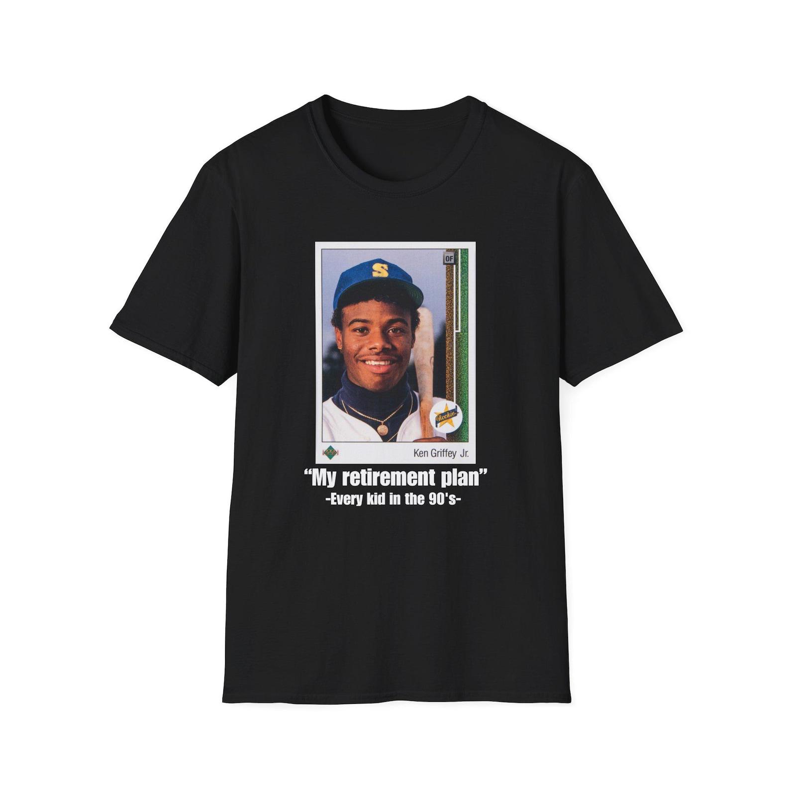 Ken Griffey Jr Rookie Card shirt - Unisex Softstyle funny 90s kid T shirt Ken Griffey Jr upper deck parody T shirt S