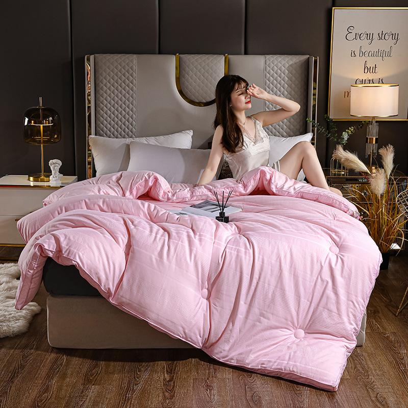 

Antibacterial soybean quilt spring and autumn quilt winter thickened warm four seasons quilt 150x200cm 3kg розовый