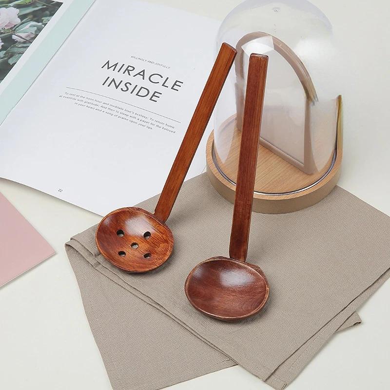 Japanese Ajisen Ramen Spoon Restaurant Nanmu Wooden Turtle Shell Spoon Hot Pot Spicy Spoon Household Tableware