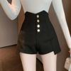 Women's High-Waisted Slimming Wide-Leg Irregular Suit Shorts