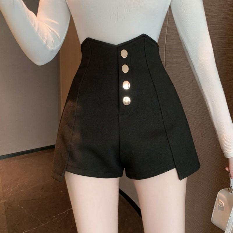 

Women s High-Waisted Slimming Wide-Leg Irregular Suit Shorts XL