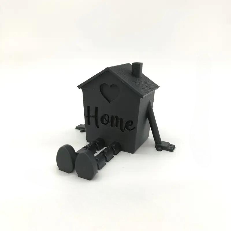 

3D Printed House Design Ornaments, Small House Sculptures, Home Decorations, Black and White Mini House Design Ornaments