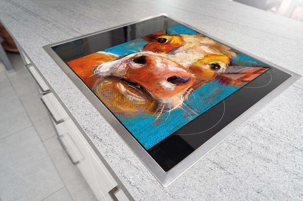 TABLA DE CORTAR DE CRISTAL 45x52 VACA