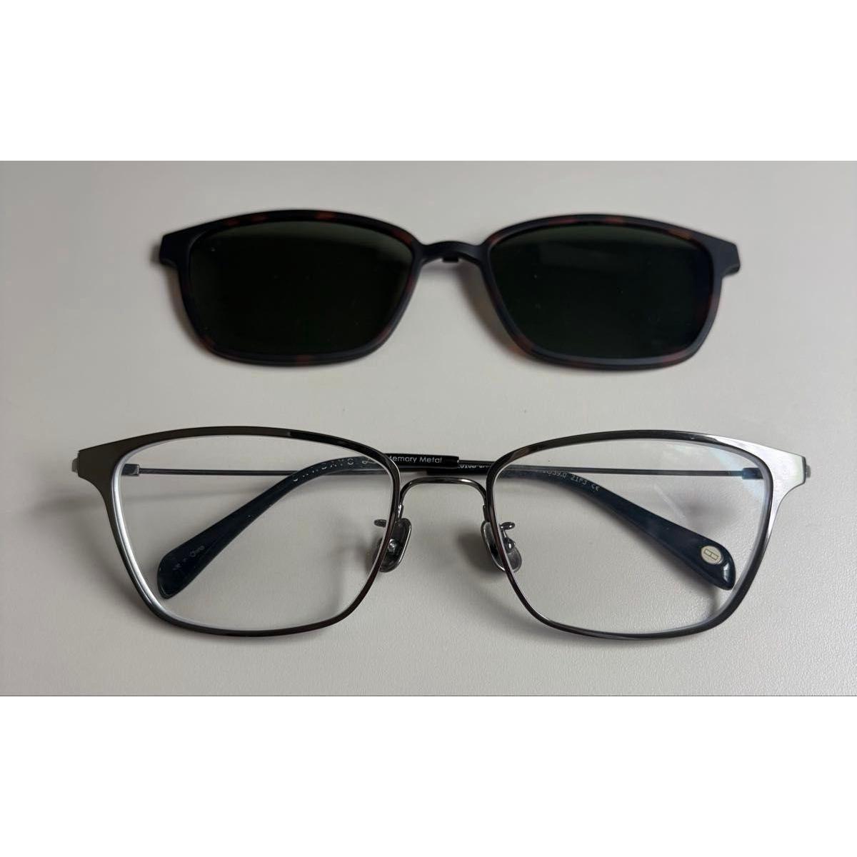 Used OWNDAYS AIR Magnetic Sunglasses Glasses Frame Gun Color