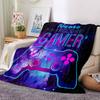Custom Name Game Controller Theme Printed Blanket - Perfect for Couch, Bed, Travel & Outdoor Use | Machine Washable, Cozy & Durable.