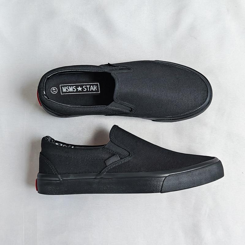 Low-top men's canvas shoes men's shoes breathable one-pedal casual board shoes men's large-size shoes labor insurance shoes