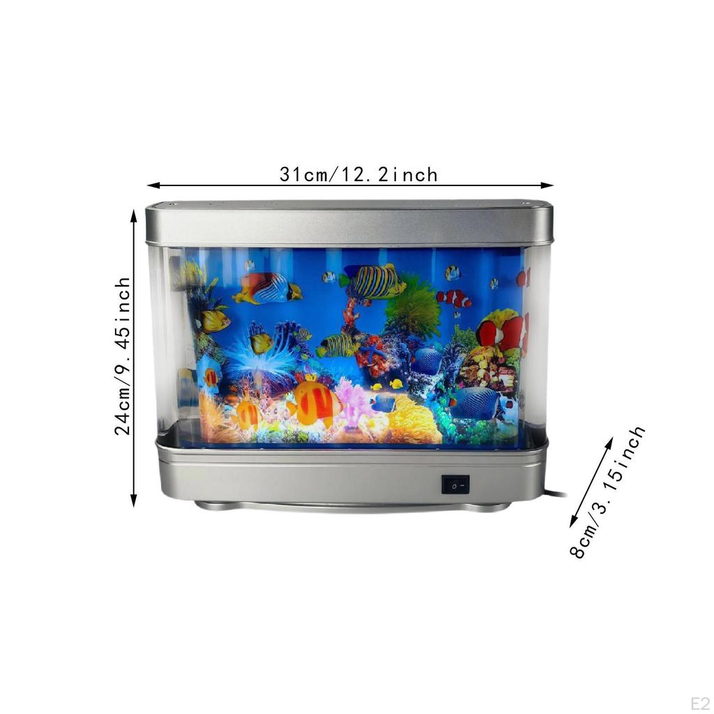 Falsches Aquarium Dekorative Lampe Nachtlicht Geschenke Heimdekoration Künstliche Tropenlandschaft für