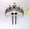 Baroque Retro Black Luxury Crown Bridal Tiara Wedding Dress Wedding Birthday Queen Crown