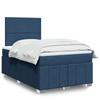 VidaXL Bed Slat Base with Blue Mattress 120x190 Cm Fabric 3293906