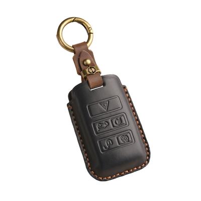 Vintage Leather Key Cover for Land Rover New Range Rover Discovery 5 Jaguar Handmade Car Protection Case Clasp