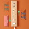 Wall-Mounted Power Strip & Cable Organizer - Punch-Free Fixing System