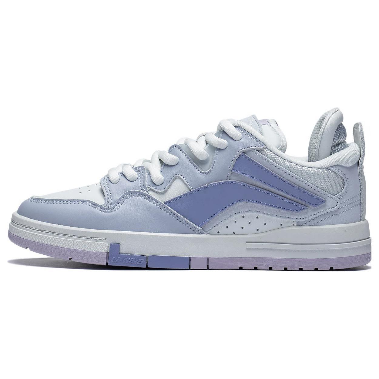 

Li Ning Wave PRO Synthetic Leather Low top Slip Resistant Abrasion Resistant Skateboard Shoes Women s Gray White Purple AECT014-3 36
