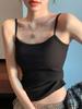 Sommerliches Damen-Camisole-Top mit ärmelloser Innenschicht und Unterschicht, dünnes Oberteil mit schmaler Passform und schöner Rückseite